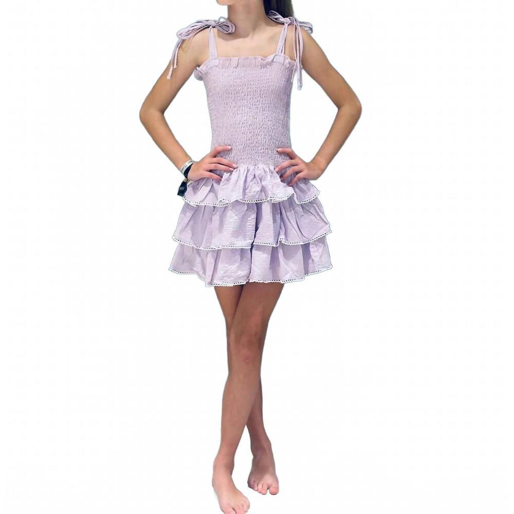 NEW LITTLE OLIN tween smocked dress in lavender